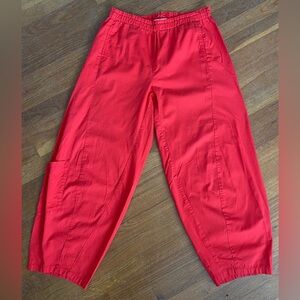 Iridium Women’s Red Wide Leg Pull On Stretch Waist Pants Medium